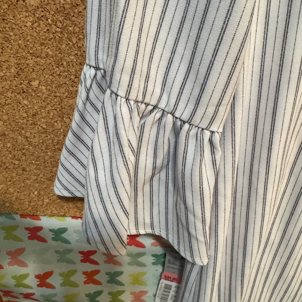 NWT Preston & York Navy and White Striped Dress 10 - Picture 3 of 8